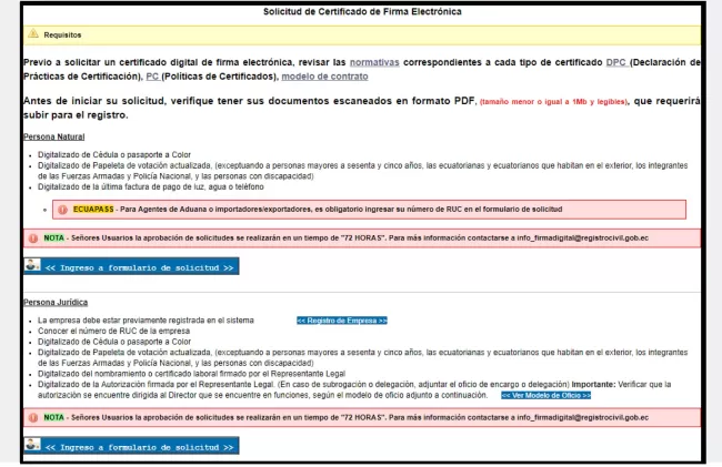 firma electrónica banco central